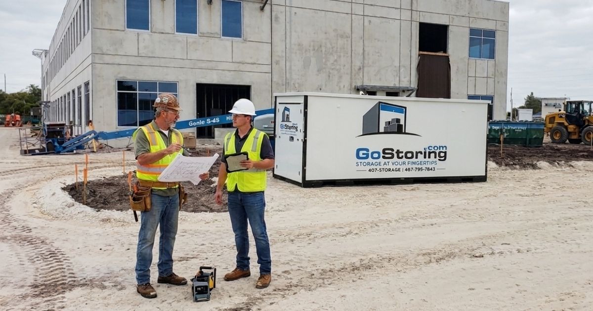 GoStoring Container at worksite GoStoring Container at worksite