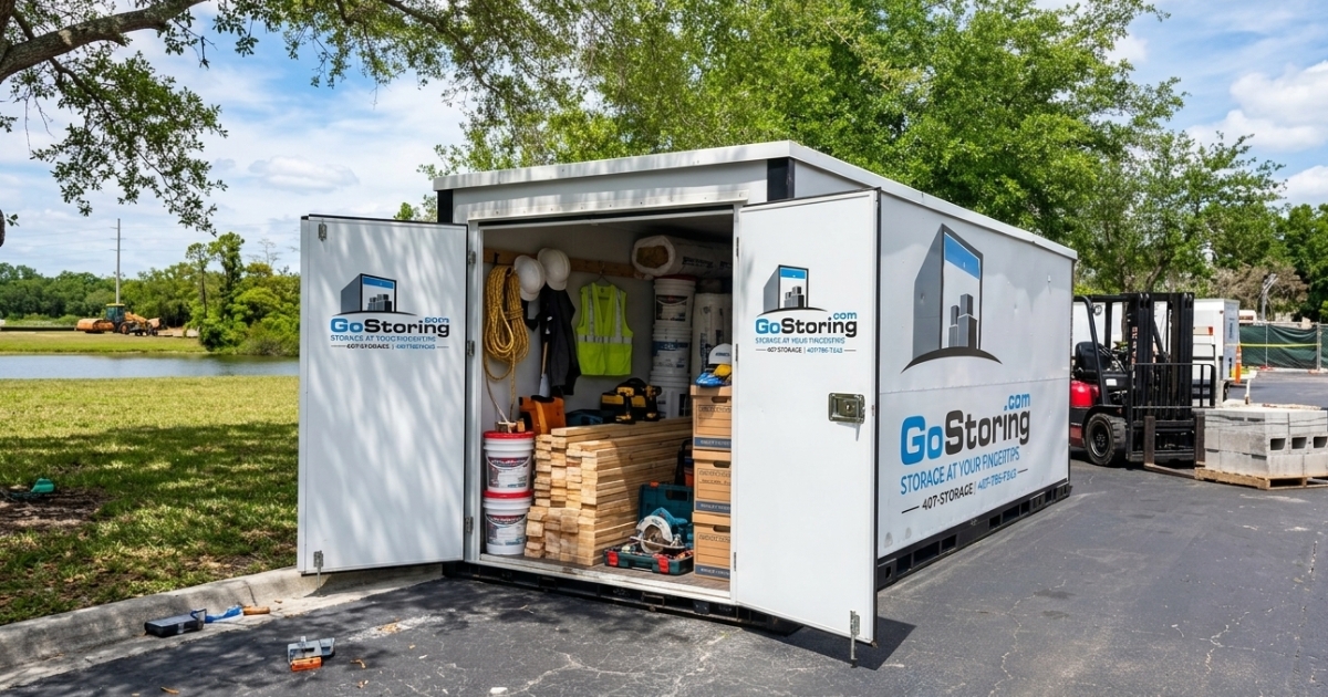 GoStoring Container filled with construction items - GoStoring GoStoring Container filled with construction items